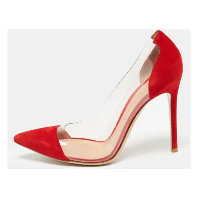 Gianvito Rossi Red Suede and PVC Gianvito Pumps Size