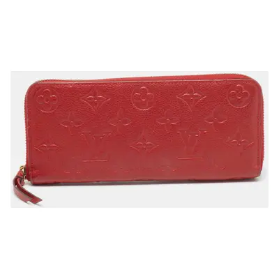 Louis Vuitton Cherry Monogram Empreinte Leather Clemence Wallet