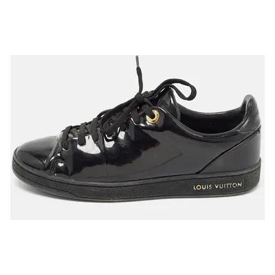 Louis Vuitton Black Patent Frontrow Sneakers Size