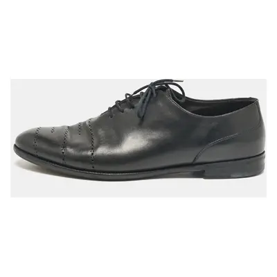 Bottega Veneta Black Leather Lace Up Oxfords Size