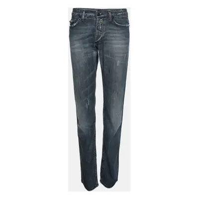 Just Cavalli Blue Denim Distressed Jeans