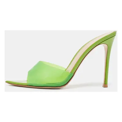 Gianvito Rossi Green PVC Elle Slide Sandals Size