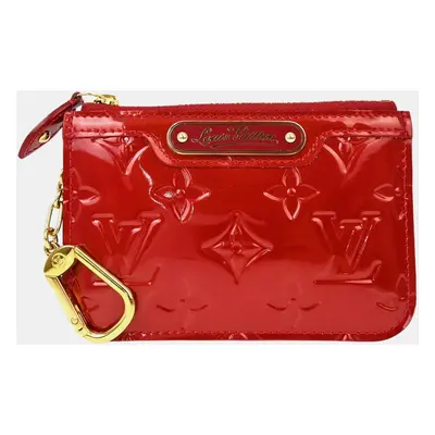 Louis Vuitton Red Vernis Pochette Cles NM Coin Purse Wallet