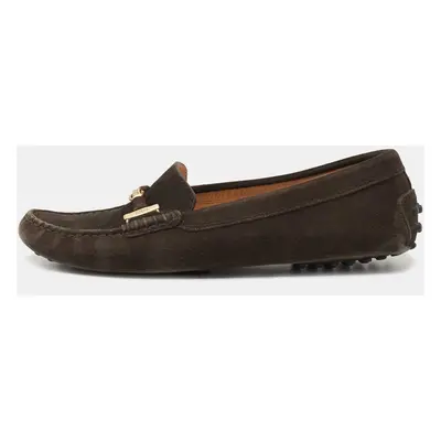 Tod's Brown Suede Slip On Loafers Size