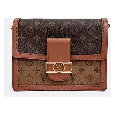 Louis Vuitton Brown Monogram and Reverse Monogram Canvas Dauphine MM Shoulder Bag