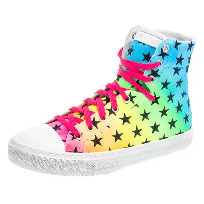 Amiri Multicolor Canvas High Top Sneakers Size