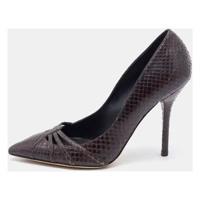 Dolce & Gabbana Dark Brown Python Pumps Size 36.5