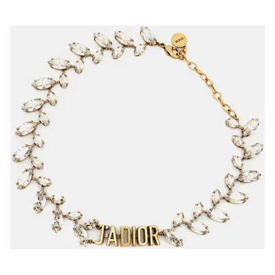 Dior J'Adior Crystal Gold Tone Necklace