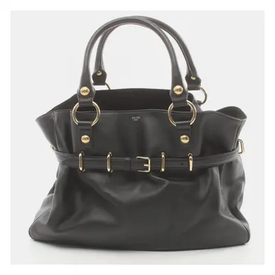 Celine Black Leather Medium Anita Shoulder Bag