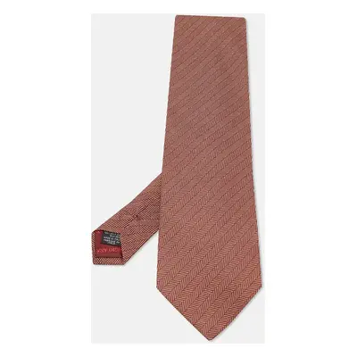 Giorgio Armani Vintage Brown Stripe Silk Traditional Tie