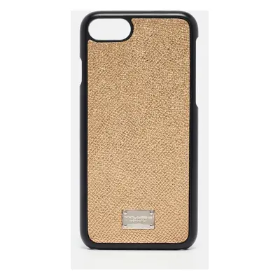 Dolce & Gabbana Gold/Black Leather iPhone Cover