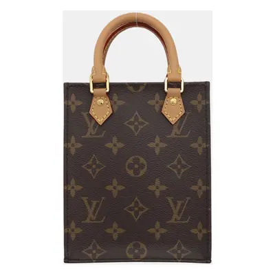 Louis Vuitton Brown Monogram Canvas Small Flat Tote Bag