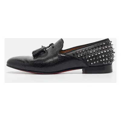 Christian Louboutin Black Leather Tassilo Loafers Size