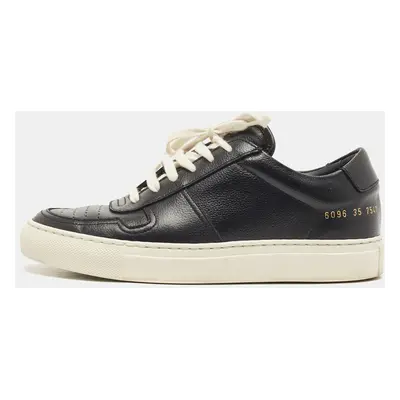 Common Projects Black Leather Bumby Low Top Sneakers Size