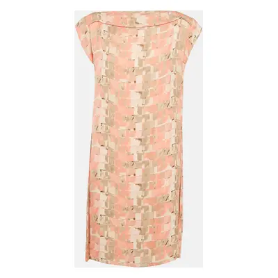 Armani Collezioni Pink Printed Silk Short Dress