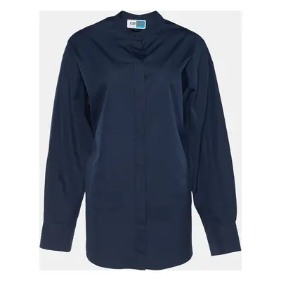 Kenzo Memento Collection Navy Blue Cotton Button Down Shirt