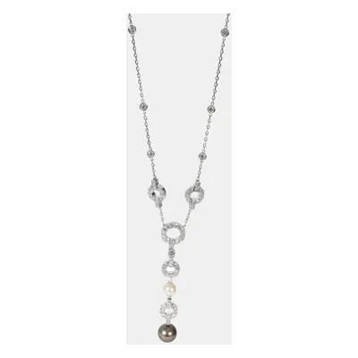 Cartier Himalia Pearl Diamond Necklace in 18k White Gold 2.5 CTW