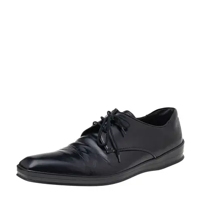 Prada Black Patent Leather Lace Up Oxfords Size