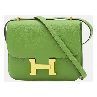 Hermes Vert Yucca Epson Constance Miroir Shoulder Bag