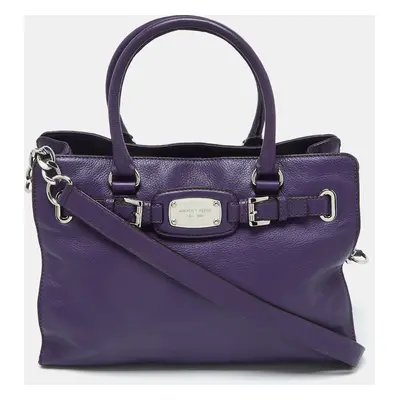 MICHAEL Michael Kors Purple Leather Large Hamilton North South Tote