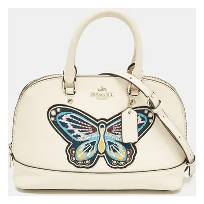 Coach Cream Leather Sierra Butterfly Satchel