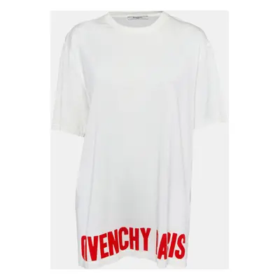 Givenchy White Logo Print Jersey T-Shirt