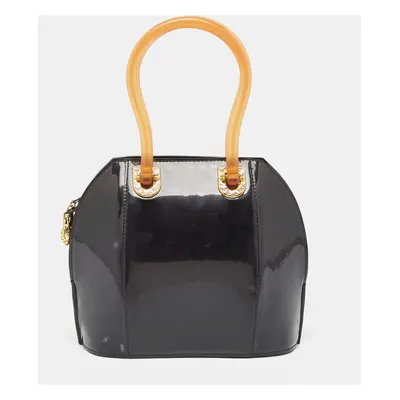 Nina Ricci Black Patent Leather Satchel