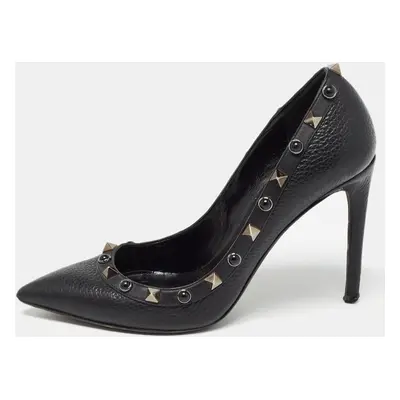 Valentino Black Leather Rockstud Pumps Size