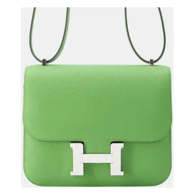 Hermes Miroir Vert Yucca Epsom Mini Constance III Shoulder Bag