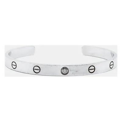 Cartier Love Diamond 18k White Gold Cuff Bracelet