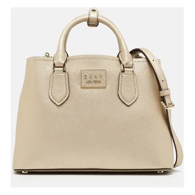 DKNY Gold Leather Medium Bianca Tote