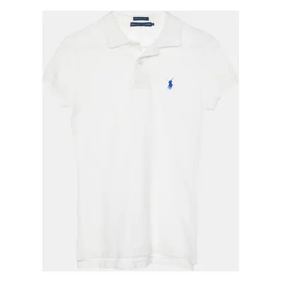 Ralph Lauren White Cotton Pique The Skinny Polo T-Shirt