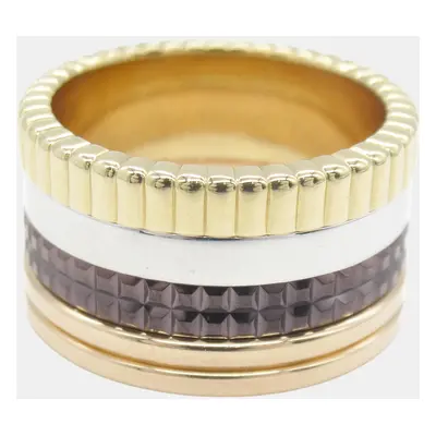 Boucheron 18k Yellow,White, Pink Gold Brown PVD Quatre Classic Large Ring EU