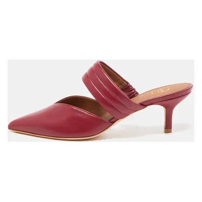 Malone Souliers Burgundy Leather Matilda Mules Size 35.5