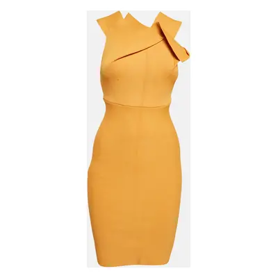 Roland Mouret Coral Orange Jersey Bodycon Mini Dress