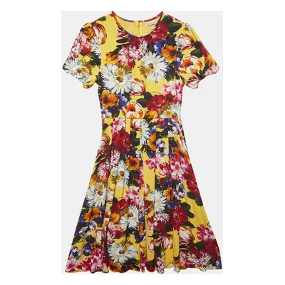 Dolce & Gabbana Yellow Floral Printed Jersey Dress (11-12 Yrs)