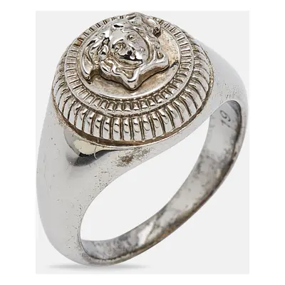 Versace Medusa Biggie Silver Tone Ring Size