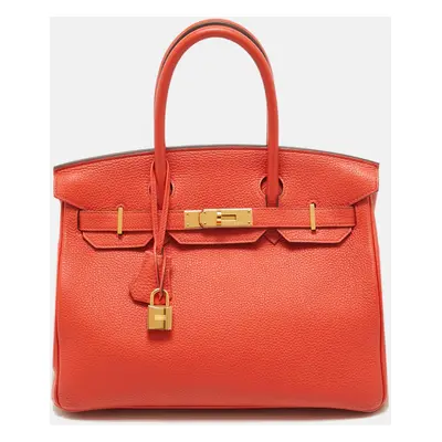 Hermes Capuccine Togo Leather Gold Finish Birkin Bag