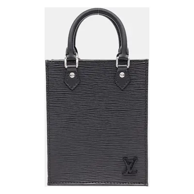 Louis Vuitton Black Epi Leather Petit Sac Plat Bag