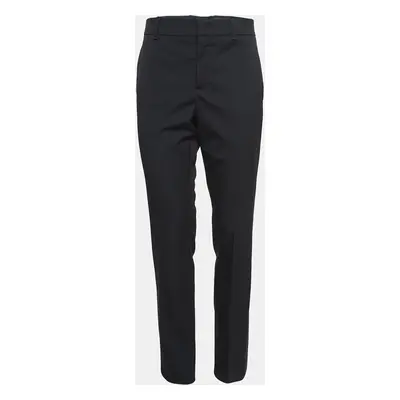 Gucci Black Wool Side Satin Trim Trousers