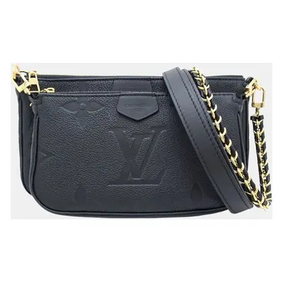 Louis Vuitton Noir Monogram Empreinte Multi Pochette Accessoires Shoulder Bag