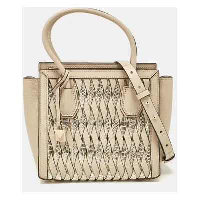 Michael Kors Beige Leather Mercer Studio Tote