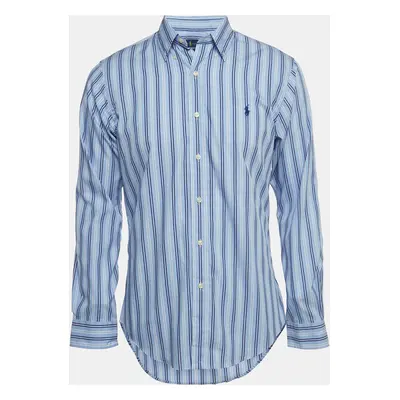 Polo Ralph Lauren Blue Stripe Cotton Slim Fit Button Down Shirt