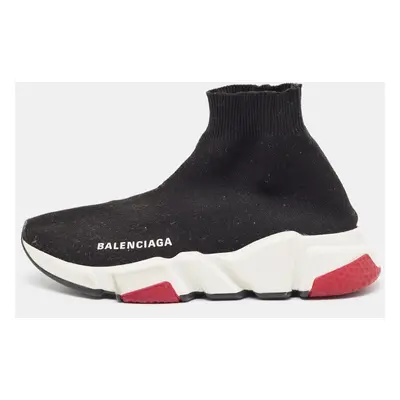 Balenciaga Black Knit Fabric Speed Trainer Sneakers Size