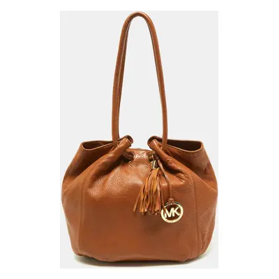 MICHAEL Michael Kors Tan Leather Tassel Hobo