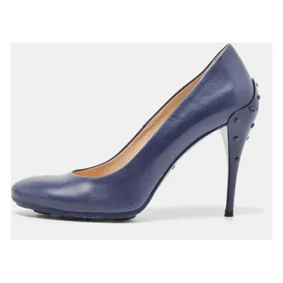 Tod's Navy Blue Leather Pumps Size 38.5