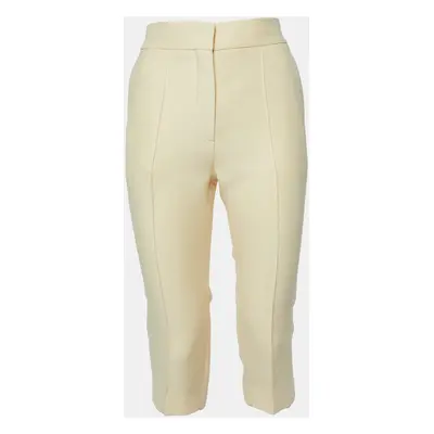 Dior Cream Wool Blend Montaigne Capri Pants