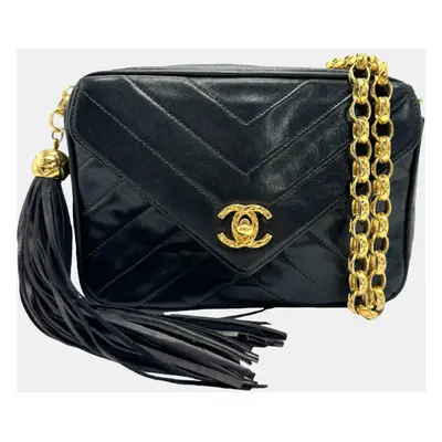 Chanel Black V Stitch Bijou Shoulder Bag