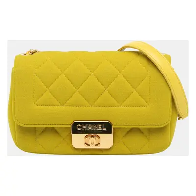 Chanel Yellow Mini Jersey Chic With Me Flap