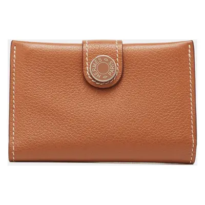 Hermès Gold Evercolor Leather R.M.S Card Holder